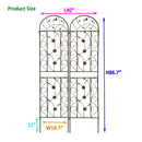 2 Pack Metal Garden Trellis 86.7" x 19.7"