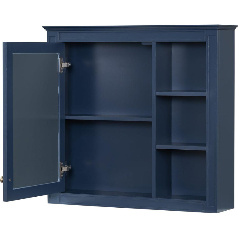 30" x 28" Medicine Cabinet, Wall Mounted Bathroom Storage Cabinet, Modern Bathroom Wall Cabinet with Mirror,Medicine Cabinet, Mirror Cabinet with 3 Open Shelves (Not Include Bathroom Vanity)