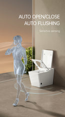 Square Smart Toilet with Built-in Tank for Modern Bathroom