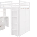 Loft Bed With Drawers, Desk, And Wardrobe by HouseOfZazla