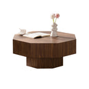 30.51 Inch Wooden Octagonal Coffee Table for Living Room