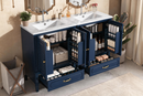 60" Bathroom Vanity with Double Sink Combo Set
