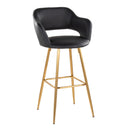 Margarite - Contemporary Fixed Height Barstool With Footrest (Set of 2) With Square by HouseOfZazla
