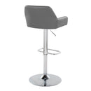 Daniella - Contemporary Adjustable Barstool With Swivel With Rounded Rectangle Footrest (Set of 2) by HouseOfZazla