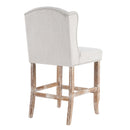 26.78'' Seat Height Vienna Contemporary Fabric Tufted Wingback Counter Stools, Set of 2 by HouseOfZazla