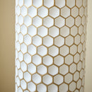 3-Piece Modern Metal Vase Set - White & Gold by HouseOfZazla