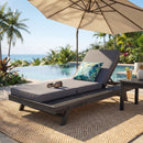 Lounge Chaise Set, Space Available On One Side, Acacia Solid Wood