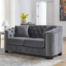 Modern Chesterfield Sofa With Tufted Backrest For Living Room by HouseOfZazla