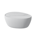 Light Sintered Stone Top Goose Egg Shape Table