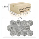 Hexagon Natural Marble Polished Tile For Wall And Floor (Set of 12) by HouseOfZazla