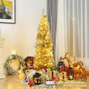 6 Feet Tinsel Tree Unlit Slim Pencil Christmas Tree by LJGDeals