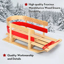 Outdoor Play Baby Kids Wooden Sled with Solid Wood Seat by LJGDeals