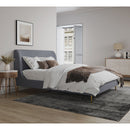 Heather - Upholstered Bed With Curved Headboard by HouseOfZazla