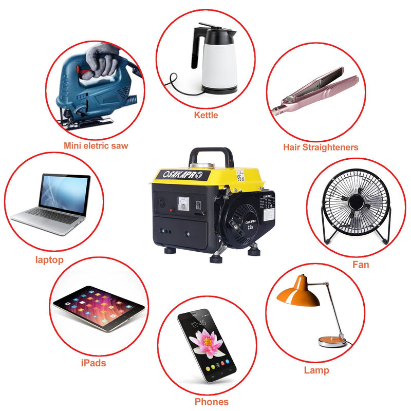 Portable Outdoor Generator Low Noise Gas Powered For Home Use - Yellow, photo 12 of 12