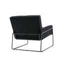 Accent Chair - Modern Industrial Slant Armchair with Metal Frame - Premium High Density Soft Single chair for Living Room Bedroom