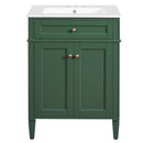 Bathroom Vanity With 2 Doors And Tip Out Drawer, Soft Closing Hinges by HouseOfZazla