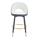 Upholstered Rotatable Bar Chair With Metal Legs For Dining Room by HouseOfZazla