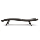 Mysticism Outdoor Chaise Lounge With Adjustable Backrest And Foldable Legs - Brown Multi