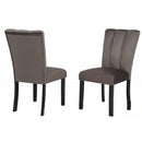 Dining Chairs With Pedestal Base (Set of 2) - Black / Brown by HouseOfZazla