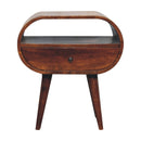 Large Chestnut Circular Bedside by HouseOfZazla
