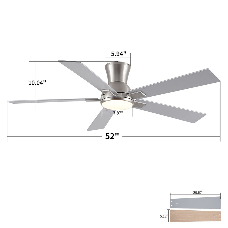 Reversible Quiet Motor Ceiling Fan Light With ABS Blades, photo 8 of 8