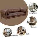 Jaron - Top Grain Leather Sofa - Mocha by HouseOfZazla