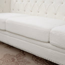 83.66 Inch Width Traditional Square Arm removable cushion 3 seater Sofa