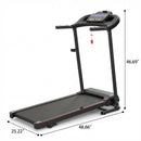 Foldable Electric Treadmill With 2.5Hp Motor, 12Km / H Speed, 3 Incline Levelstooth Music, Heart Rate Sensor, Spacious Running Belt For Indoor - Black by HouseOfZazla