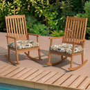 Outdoor Chair Cushions Set of 2, 19 x 19 x 4 Inch Tufted Seat Cushions by HouseOfZazla
