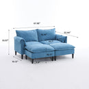 Convertible Combination Sofa With Footstools With Storage by Unique Piece Furniture