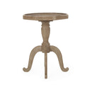 French Country Accent Table With Spider Leg Design - Natural / White