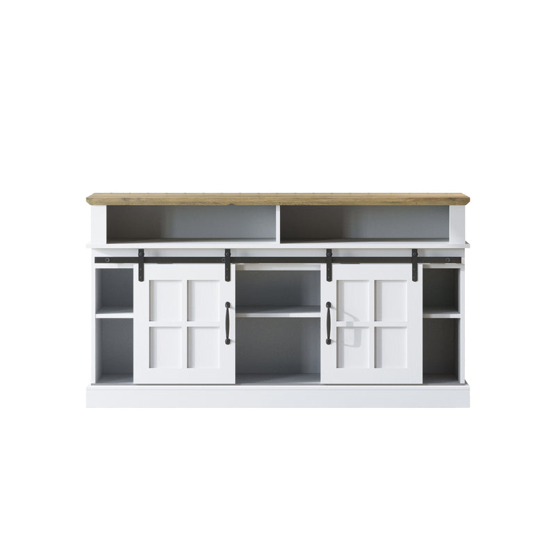 58 Inch TV Stand with Storage Cabinet and Shelves, TV Console Table Entertainment Center for Living Room,Bedroom