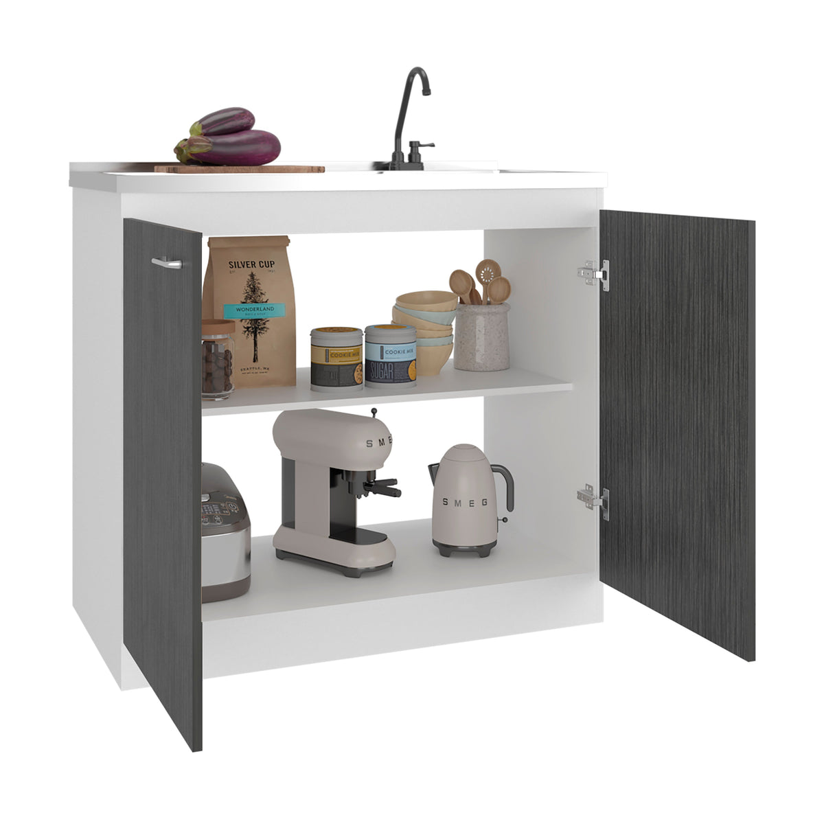 Salento Freestanding Sink, Double Door Cabinet, photo 4 of 9