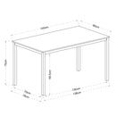 55.1" Dining Table - Walnut color table top with black leg