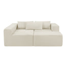 107" Compressed Sectional Sofa (Khaki)