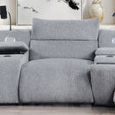 Fullar - Modular Power Motion Armless Recliner - Light Gary Chenille by Unique Piece Furniture