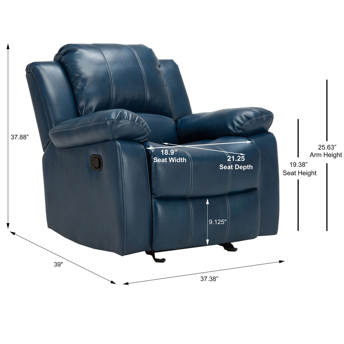 Charlotte - Glider Recliner With Classic Style, photo 26 of 33