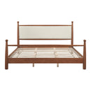 Solid Poplar & Plywood Bed Frame with Upholstered Headboard, King by HouseOfZazla
