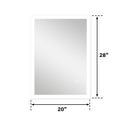 20x28 Inch LED Bathroom Mirror, Bathroom Vanity Mirror with Lights, Backlit and Front Lighted Mirror for Bathroom, Anti-Fog Dimmable Makeup Lighted Mirror with Touch Button, Horizontal/Vertical