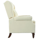 Push Back Recliner Chair Upholstered With Classic Wing Back And Solid Gourd-Shaped Legs by HouseOfZazla