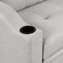 80.3" Pull Out Sofa Bed Modern Padded Upholstered Sofa Bed, Linen Fabric 3 Seater Couch with Storage Chaise and Cup Holder, Small Couch for Small Spaces