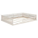 Upholstered Platform Bed With Guardrail And Pillow by HouseOfZazla