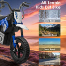 24V Electric Motocross Ride-On Motorcycle for Kids Ages 5-12