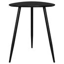 Odessa Triangular Solid Wood End Table Black