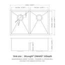 Modern Double Bowl Undermount Kitchen Sink 50 / 50 Design Stainless Steel by HouseOfZazla