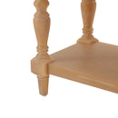 Console Table With 4 Soft Close Drawers, Thick Bottom Shelf For Living Room - Natural by HouseOfZazla