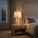 Enclave - Hydro Table Lamp With On / Off Switch Base Shade - Gold / White / White Marble by HouseOfZazla