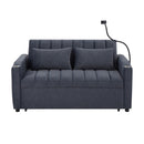 Convertible Sofa Bed Loveseat Sofa With Three USB Ports, Two Side Pockets, Two Cup Holders And 360° swivel Phone Holder For Living Room by HouseOfZazla