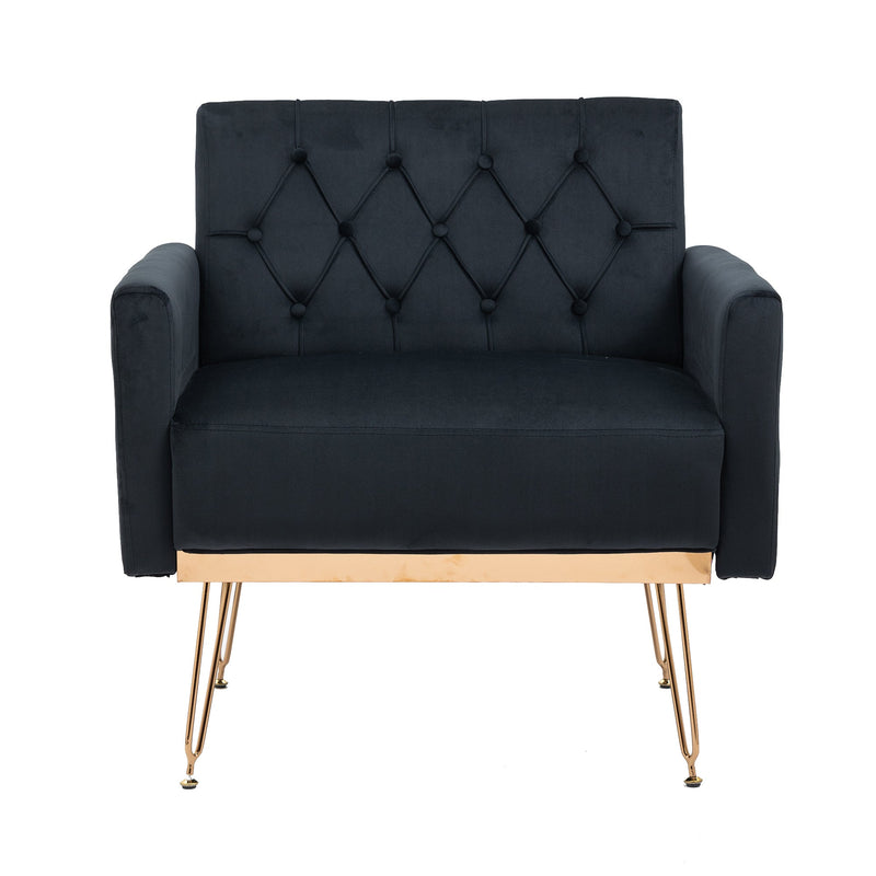 Accent Chair, leisure single sofa with Rose Golden feet