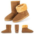 Snow Boots - Waterproof Faux Suede Mid-Calf with Warm Lining by LJGDeals